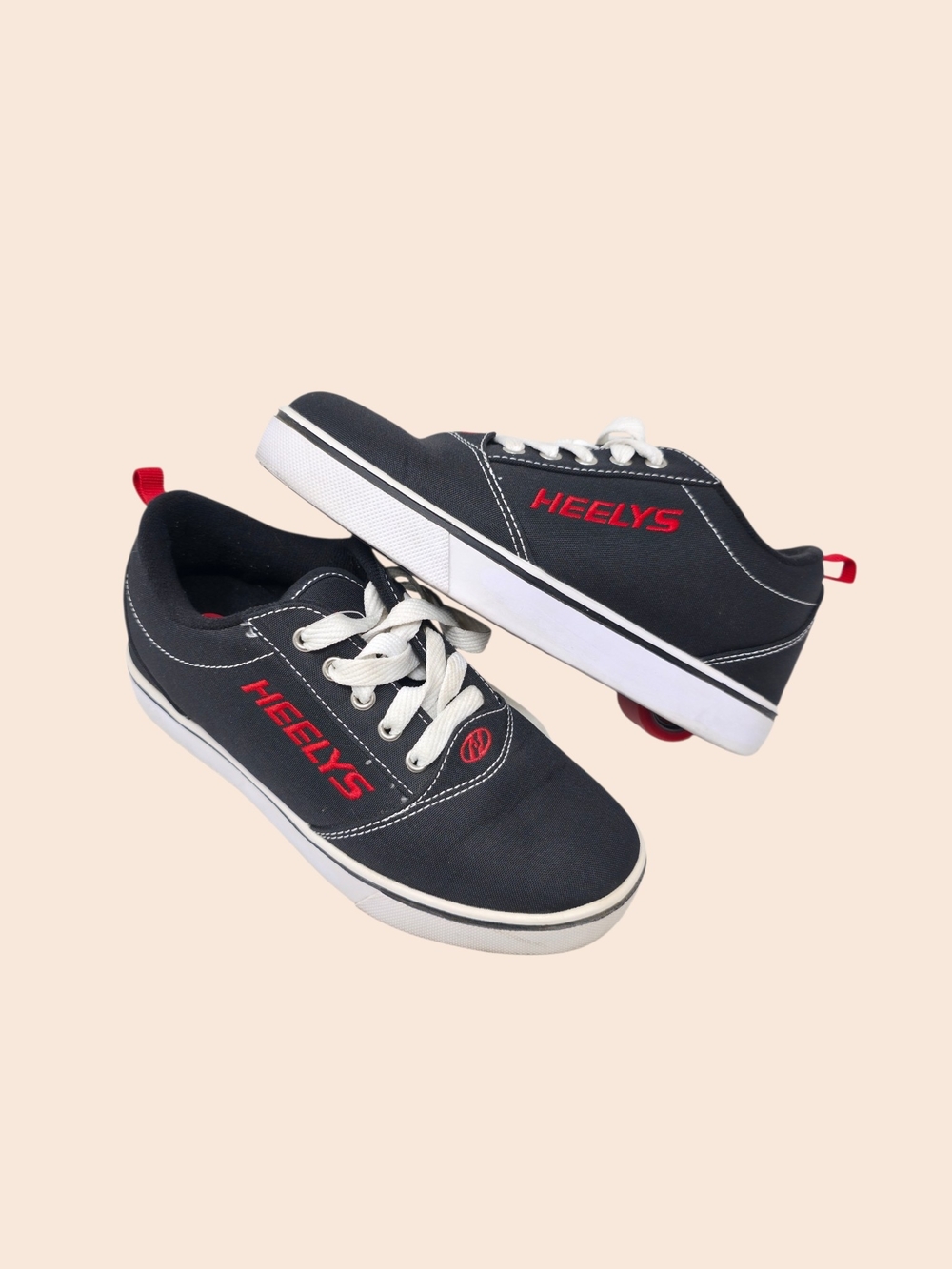 Heelys Pro 20 Black Red Wheeled Skate Shoes Youth 5Y Women's 6
